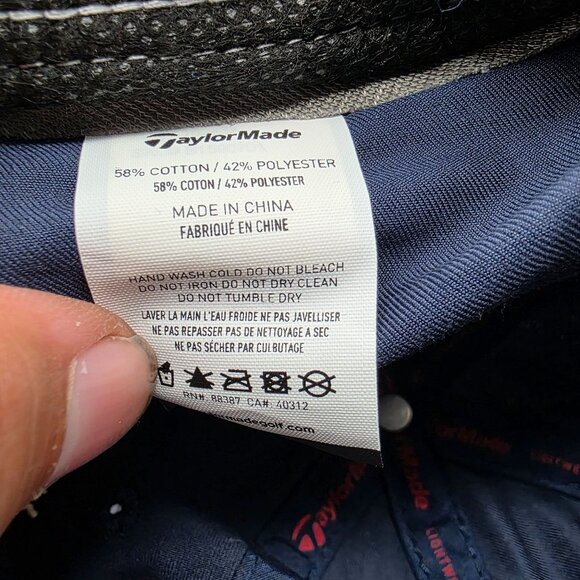 TaylorMade Mens Blue Red Hat Cap Golf Outdoors Casual Lightweight Sports - Picture 7 of 10